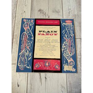 Original Broadway Cast Plain and Fancy Vinyl Record S-602 Vintage Album